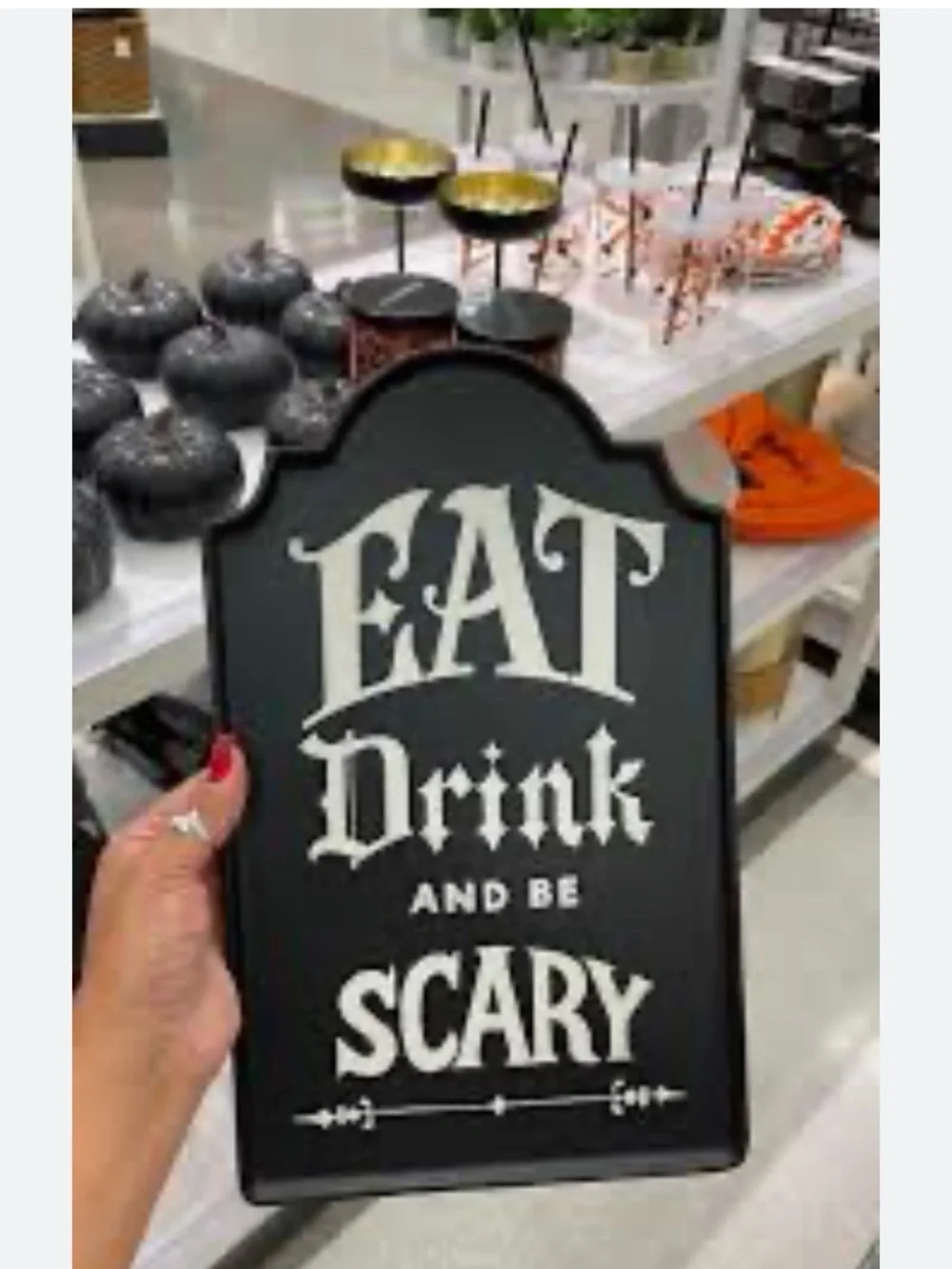 Threshold Halloween Stoneware Platter & Halloween tic tac toe set